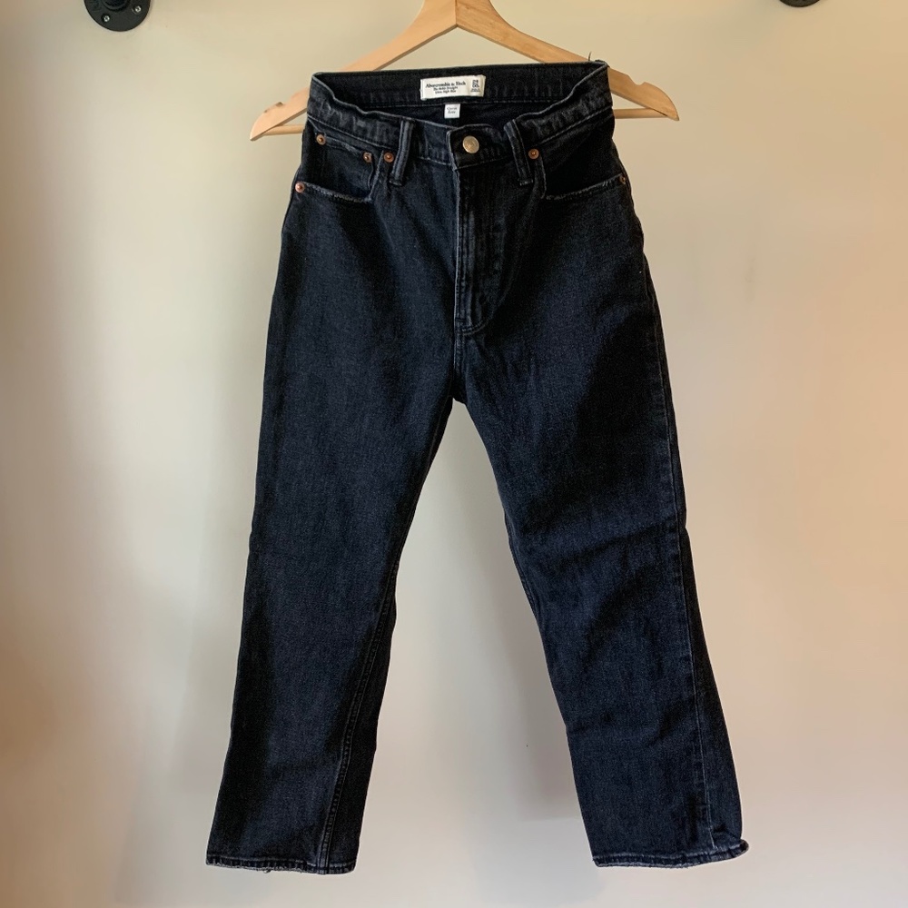 Abercrombie The Ankle Straight Ultra High Rise Jeans (Curve Love)